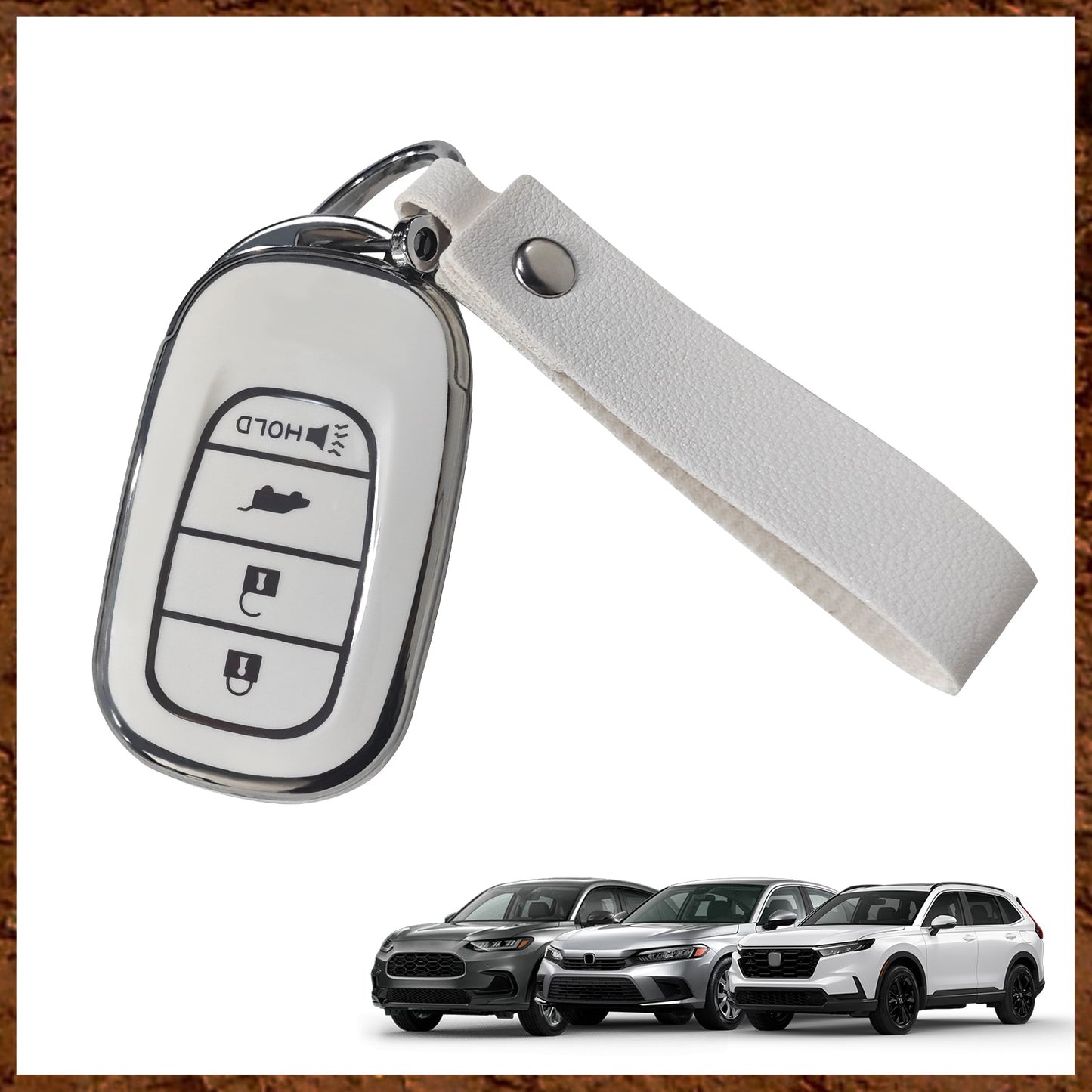 4-Button Key Fob Cover for CRV Civic HR-V