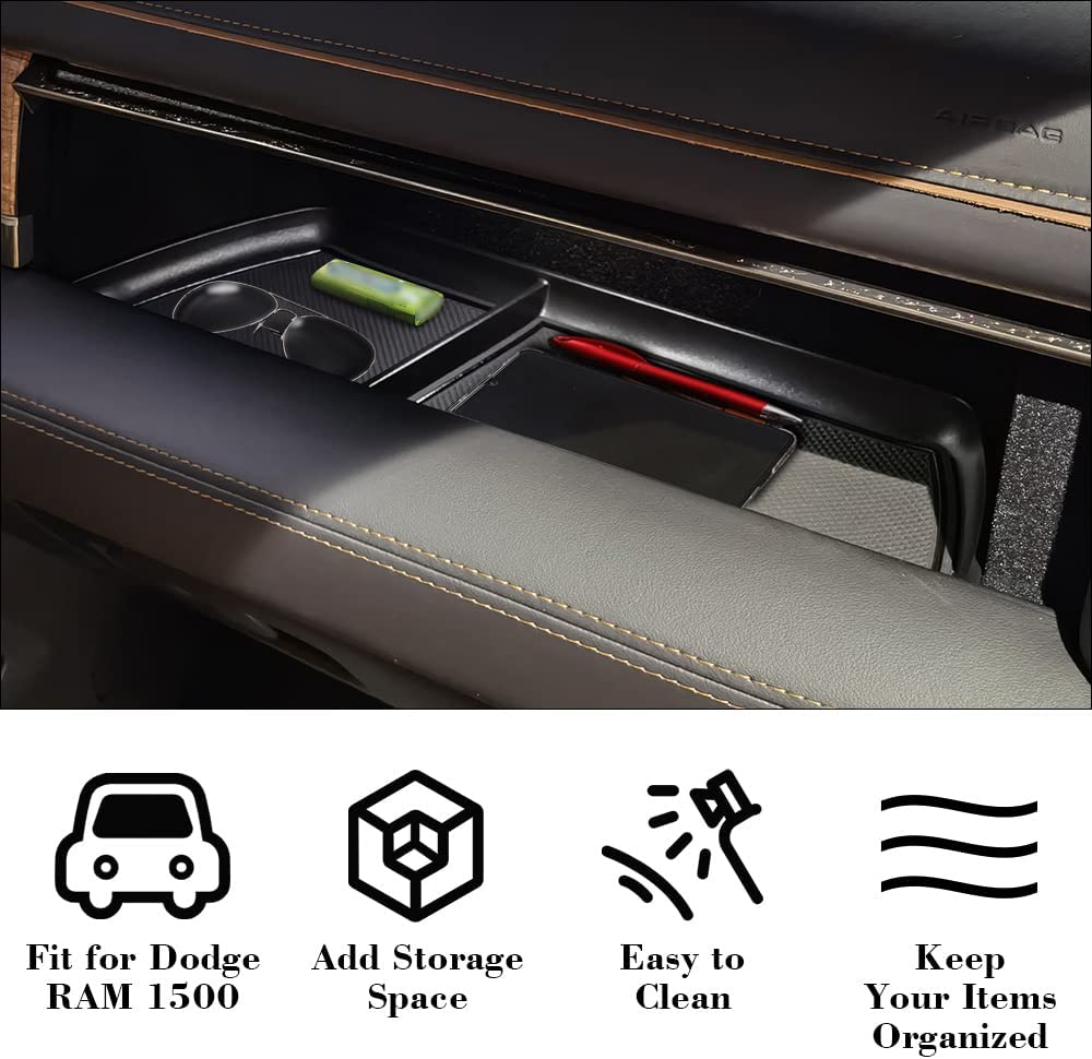 Glove Box Organizer Insert Tray for 2019-2023 Dodge RAM 1500
