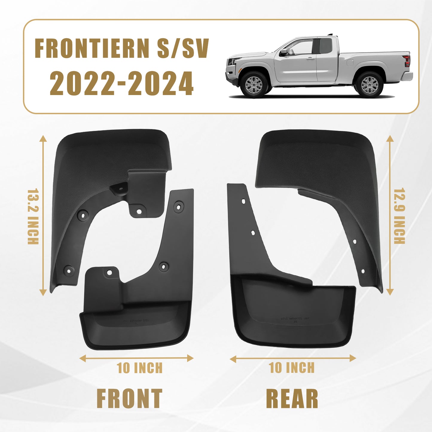 【Presale】Mud Flaps for Nissan Frontier 2022-2024 [ S/SV ]