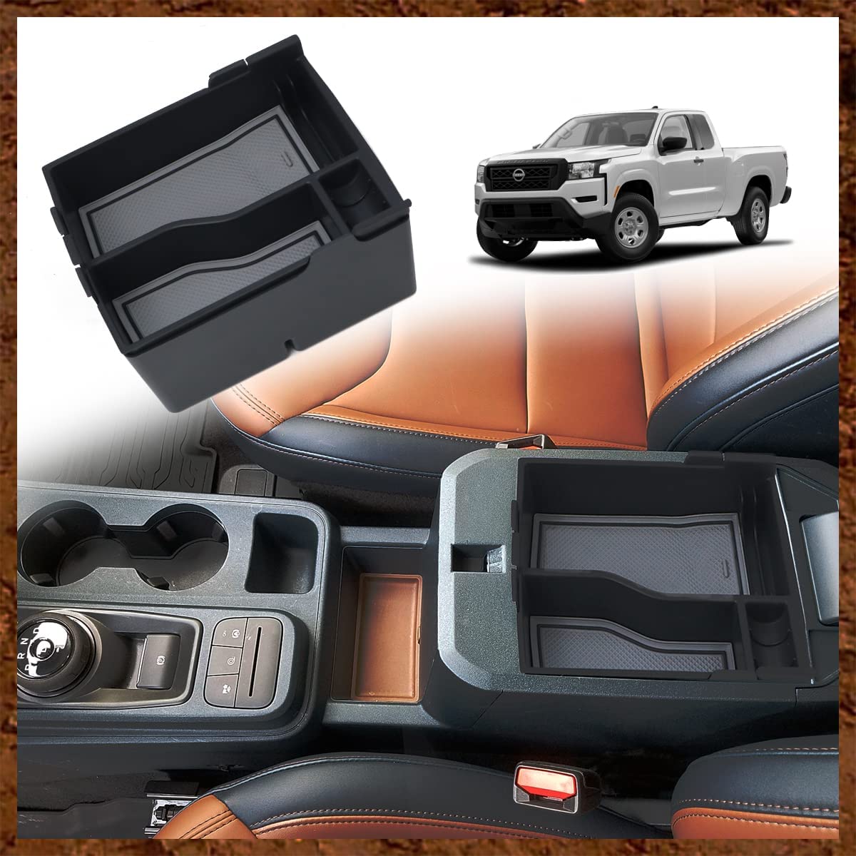 Center Console Storage Tray with PVC Insert Mats for 2022-2023 Maverick